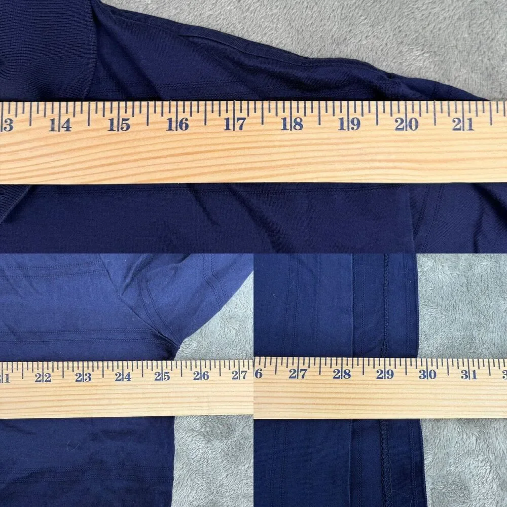 Polo Ralph Lauren Men's Performance Golf Shirt XL‎ Blue Striped Stretch Casual